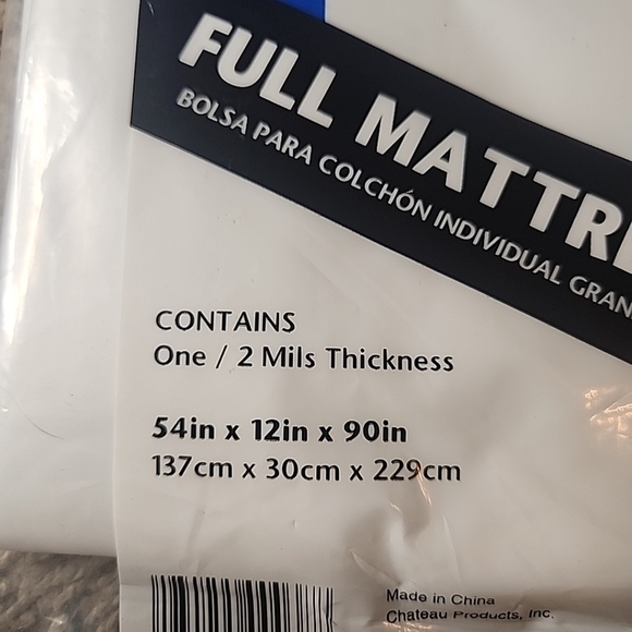 Chateau Full Protective Plastic Full-Size Mattress Bag - Picture 4 of 6